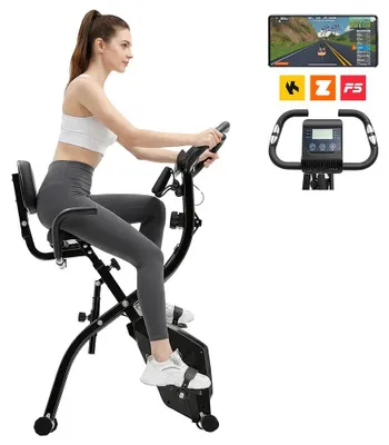 Produktbild von Indoor Heimtrainer Fahrrad - YZJ501 - Magnetbremse - 6 kg Schwungrad - 16 Stufen - bis 150 kg - Lenker 10 cm verstellbar - Körpergröße 150–175 cm