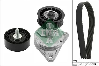 Produktbild von INA 529 0385 10 Keilrippenriemensatz für FORD FOCUS (DAW, DBW)