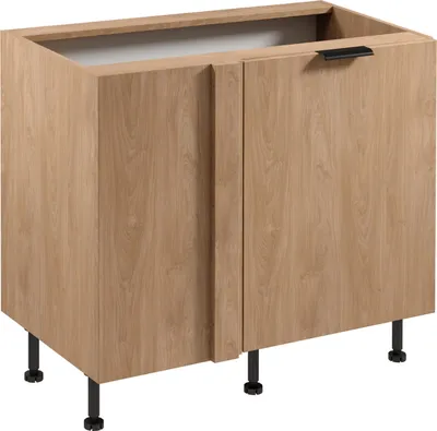 Produktbild von Eckunterschrank 100 cm Küchenschrank ohne Arbeitsplatte Küchenblock, Sorento D100N Sonoma Eiche