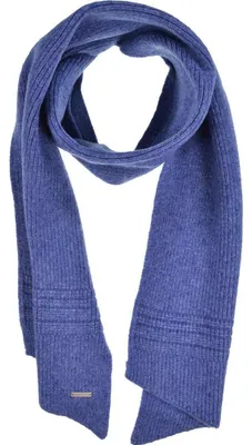 Seeberger Strick Schal 180x25cm in blau