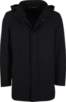 Produktbild von Bugatti Winterjacke dunkelblau abnehmbare Kapuze einfarbig
