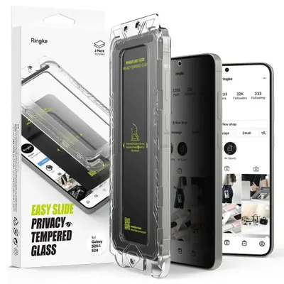 Obrázek produktu pro Ringke Easy Slide 2 balení ochranného skla Privacy Glass pro Samsung Galaxy S25
