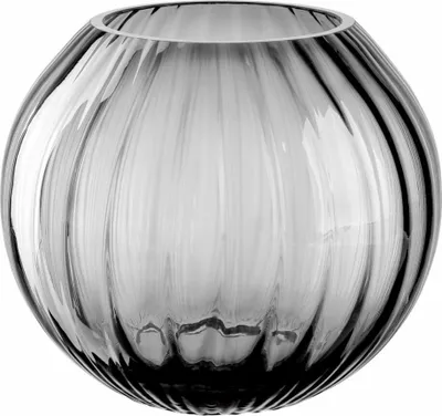 Produktbild von LEONARDO Poesia, Vase mit runder Form, Glas, Grau, Transparent, Tisch, 130 mm, 1,4 l