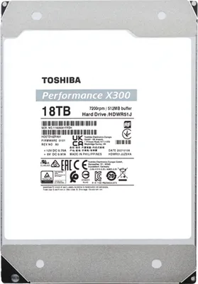Produktbild von Toshiba X300, 18 TB, 7200 RPM, 512 MB, 3.5", Serial ATA III