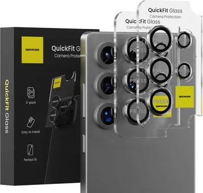 Produktbild von Spacecase QuickFit Kamera Glas Galaxy S25 Ultra silber