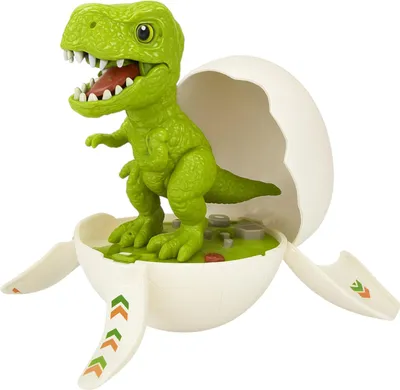 Image de Malplay œuf de dinosaure éclosion dinosaure lanceur toboggan piste verte 2en1 à partir de 3 ans Transformer