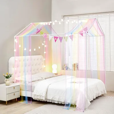 Immagine prodotto di Tende per cameretta, confezione da 2, adatte per lettini in legno, ideali per bambini piccoli