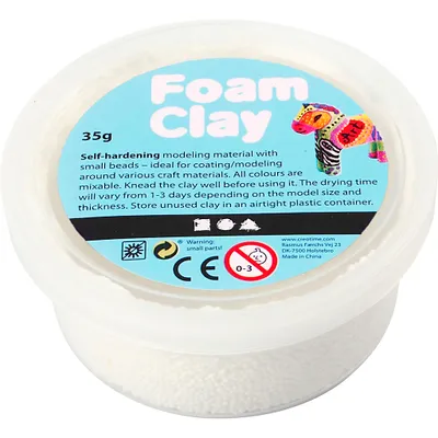 Produktbild von Creativ Company 78921, Modellierton, Weiß, Kind, Kunststoff-Topf, 35 g, 1 Stück(e)
