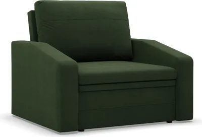 Produktbild von Sessel mit Schlaffunktion, Loungesessel für das Wohnzimmer, Orbit Dunkelgrün 80cm