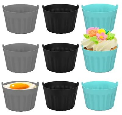 Muffinförmchen für Heißluftfritteuse, 9er-Pack, Silikon