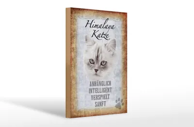 Produktbild von Holzschild Spruch 20x30cm Himalaya Katze sanft Schild