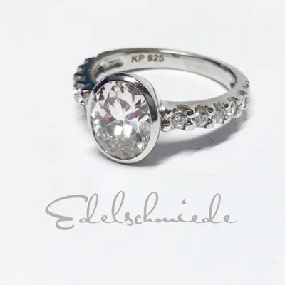 Produktbild von Verlobungsring in 925 Silber rhod mit Zirkonia #52