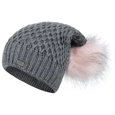 Produktbild von Mädchen Wintermütze Strickmütze Beanie Bommelmütze, Grau