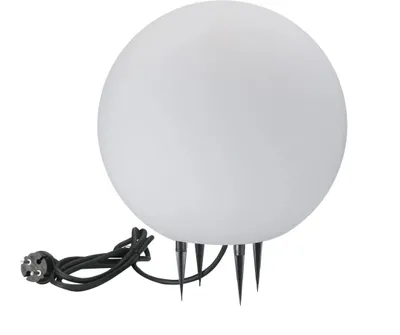 Obrázok produktu pre Biela guľová záhradná lampa Ø30cm 1xE27 25W IP65 ARGENTO Polux