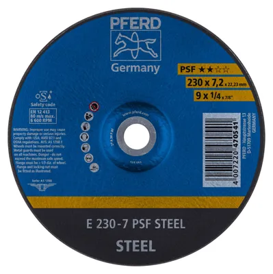 Produktbild von Pferd Schruppscheibe 230x7,2mm für Grauguss mittel gekröpft Bohrung 22,23mm - 62023634