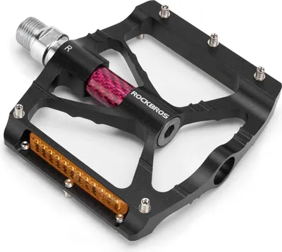 Produktbild von ROCKBROS Fahrrad Pedale MTB 9/16" Reflektierend Plattformpedale Rutschfest Schwarz