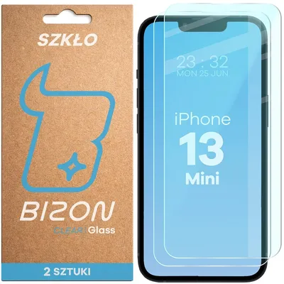 Produktbild von Gehärtetes Glas für iPhone 13 Mini, Bizon Glass Clear Duo, 2 Stück