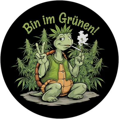 Produktbild von Bekiffte Schildkröte - Bin im Grünen Magnet