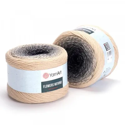 Produktbild von YarnArt Flowers Merino 553 – Farbverlaufsgarn aus Wolle und Acryl, 225 g, 590 m