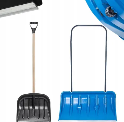 Produktbild von Schneeschaufel & Schneeschieber Set - Manuelle Schneeräumung - Für Einfahrt & Gehweg - Robuste Ausführung - Rot