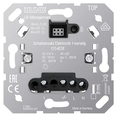 Zdjęcie produktu dla JUNG 1704ESE, Plastik, -5 - 45 °C, 50 - 60 Hz, 230 V