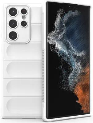Immagine prodotto di Samsung S22 Ultra 5G Custodia, Custodia protettiva in silicone TPU morbido antiurto per Samsung Galaxy S22 Ultra 5G Bianco