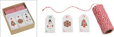 Produktbild von Geschenkanhänger Set Weihnachtsmotiv 31teilig