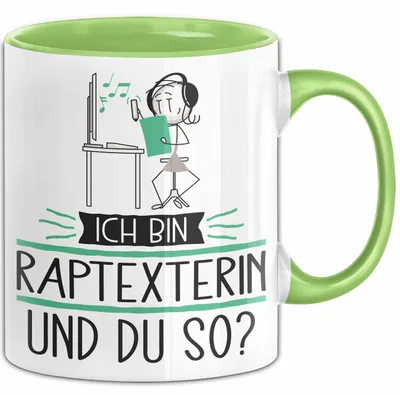 Produktbild von Raptexterin Tasse Geschenk Ich Bin Raptexterin Und Du So Geschenkidee Lustiger Spruch Becher (Grün)