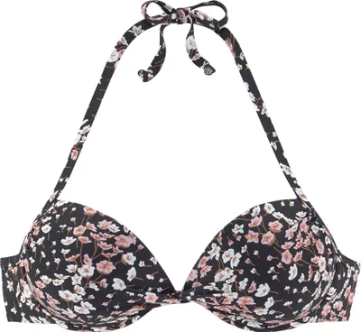 Produktbild von LASCANA Push-Up-Bikini-Top Blair schwarz-bedruckt Größe 34 Cup A