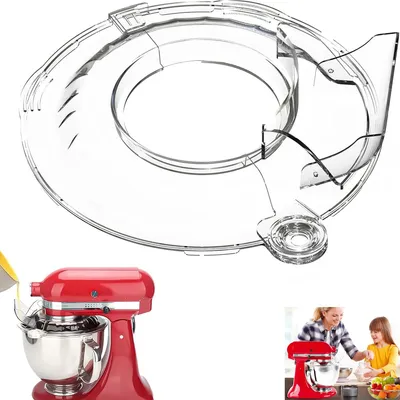 Produktbild von Spritzschutz-Abdeckung Ersatzteil für KitchenAid4,5–5Quart Standmixer,transparent,kompatibel für KitchenAid Zubehör,passend für Edelstahl-Rührschüssel