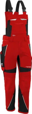 Obrázok produktu pre Pracovné nohavice Qualitex - moderné nohavice IRON z Lyocellu, Cordury a streču - reflexné prvky - farba: červená/čierna - Pánske: 122