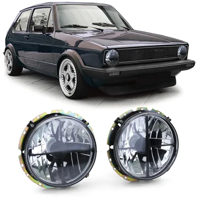 Produktbild von Scheinwerfer links rechts schwarz Fadenkreuz für VW Golf I 1974/04-1975/12