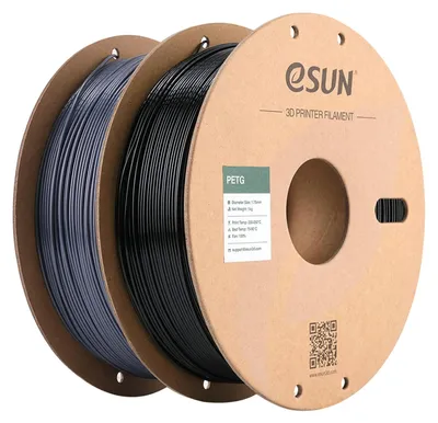 Produktbild von eSUN PETG Filament 1.75 mm, Schwarz+Grau, 2KG