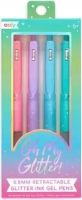 Produktbild von OOLY Oh My Glitter!, Ausziehbarer Gelschreiber, Blau, Grün, Pink, Violett, Mehrfarbig, Rund, Beidhändig, Ausstellungsbox