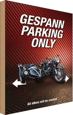 Produktbild von vianmo Holzschild 18x12 cm gespann parking only all others Parkplatzschild