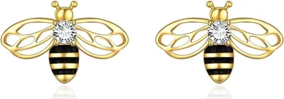 Produktbild von 925 Sterling Silber Biene Ohrringe Ohrstecker für Damen Mädchen