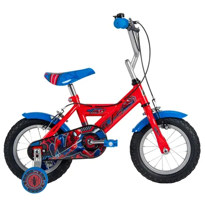 Productafbeelding van Spider-Man Kinderfiets - Jongens - 12 inch - Rood Blauw - Twee handremmen