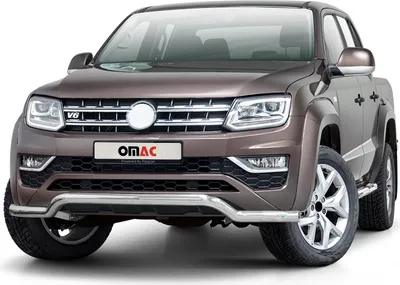 Image de Pare-Buffle Avant Pour VW Amarok 2016-2020 en Acier Inoxy Argent