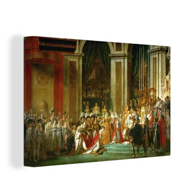 Obrázek produktu pro OneMillionCanvasses® Malba na plátně Nástěnná malba na plátně - Napoleonova korunovace - Obraz Jacquese-Louise Davida - 150x100cm