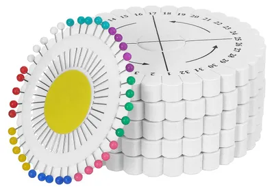 5er Set Kumihimo-Flechtscheiben 10 cm mit Nadeln