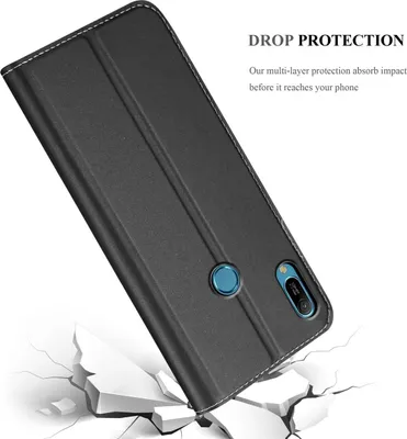 Produktbild von Cadorabo Handyhülle für Huawei Y6 2019 Schutz Hülle in Schwarz Cover Etui Book Case Booklet