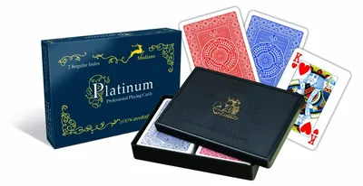 Produktbild von Modiano 2 Regular Index Ramino Platinum Spielkarten