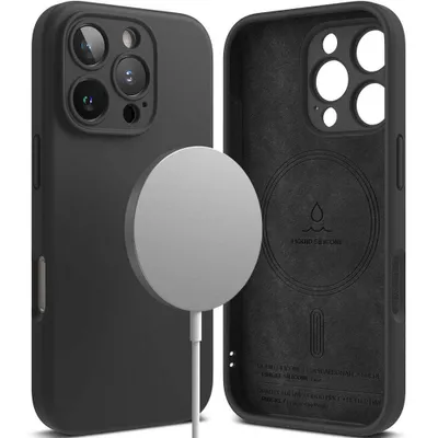 Zdjęcie produktu dla Ringke Silicone Magnetic Magsafe Iphone 16 Pro Black