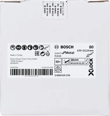 Produktbild von X-LOCK Fiberschleifscheibe, Ø125 mm, K 80, R444, Expert for Metal, 1 Stück