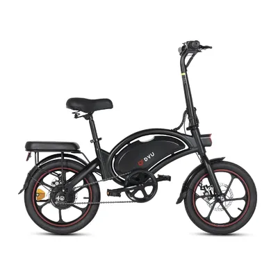 Produktbild von DYU D16 16" Elektrisches Fahrrad - 250W Motor 36V6Ah Batterie 30KM Reichweite - Schwarz