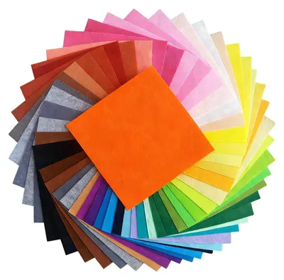 Filzplatten 50 Stück 15x15 cm bunt für Basteln & DIY
