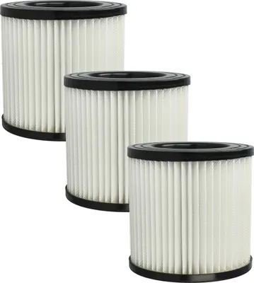 Produktbild von vhbw 3 Faltenfilter kompatibel mit Stanley SXVC20XTE Staubsauger - Patronenfilter Weiß Abwaschbar