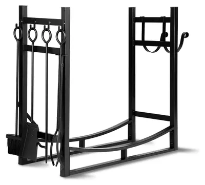 Produktbild von Eikuavons Kaminholzregal Brennholzregal 120kg Feuerholzregal Kaminholzständer Stapelhilfe