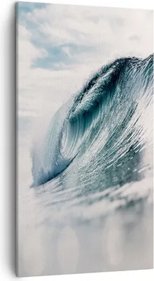 Produktbild von Bild auf Leinwand - Leinwandbild - Einteilig - Welle Meer Ozean - 45x80cm - Wand Bild - Wanddeko - Wandbilder - Leinwanddruck - Bilder - Wanddekoration - Leinwand bilder - Wandbild - PA45x80-4516