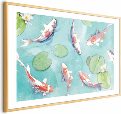 Produktbild von Posterpapier Poster - Pond in Japan 42x29.7 cm Tiere g-C-10141-ao-a